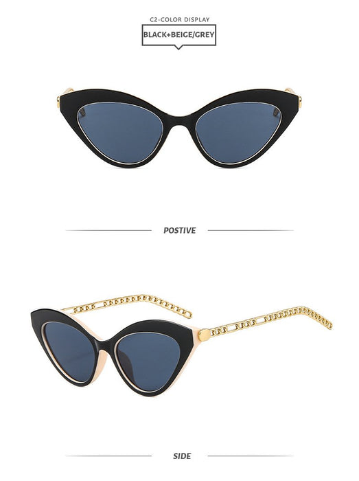 Cat's eye chain Sunglasses