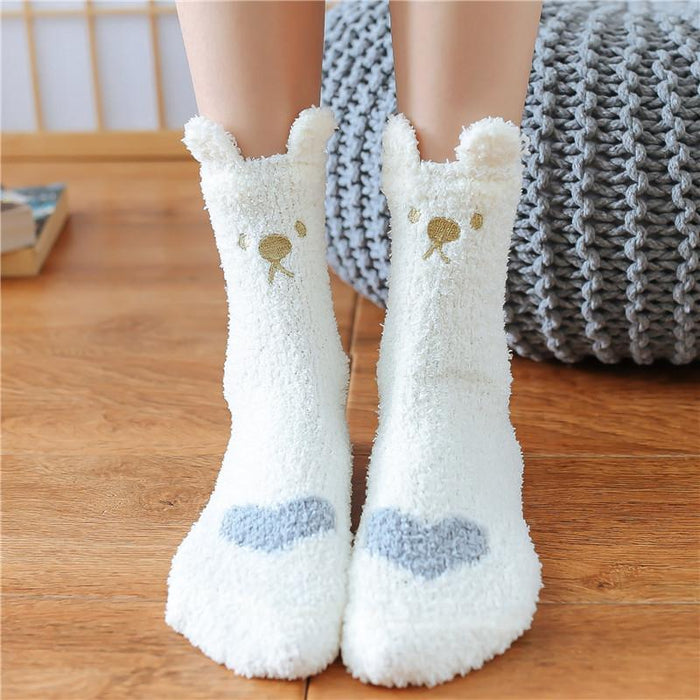 Winter Funny Animal Cute Fuzzy Socks