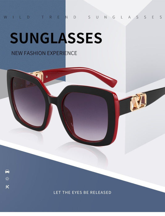 Box fashion sunglasses large frame sunglasses