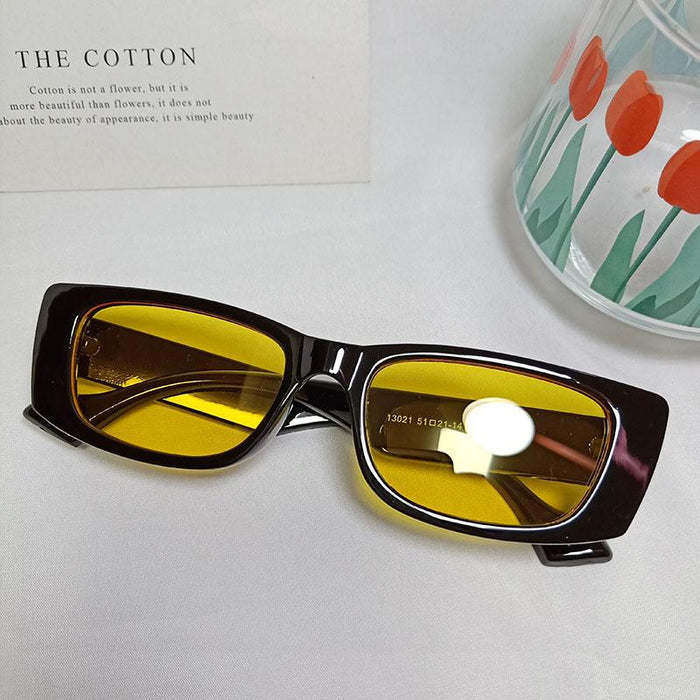 Retro Hinged Small Frame Square Sunglasses