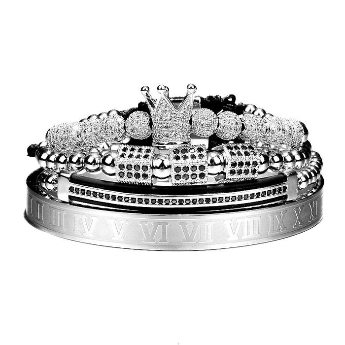 Roman Royal Crown Charm Bracele