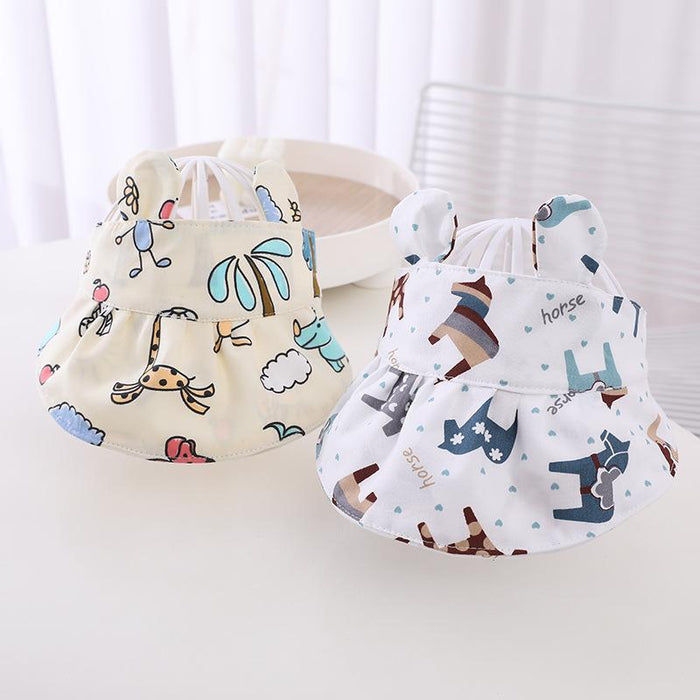 Summer Children Cartoon Animal Ears Empty Sun Hat