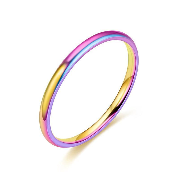2mm Titanium Steel Thin Ring