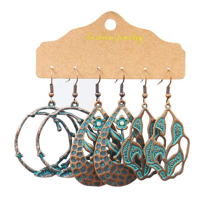 3 pairs/set Earrings Bohemian Style Jewelry X0X36210