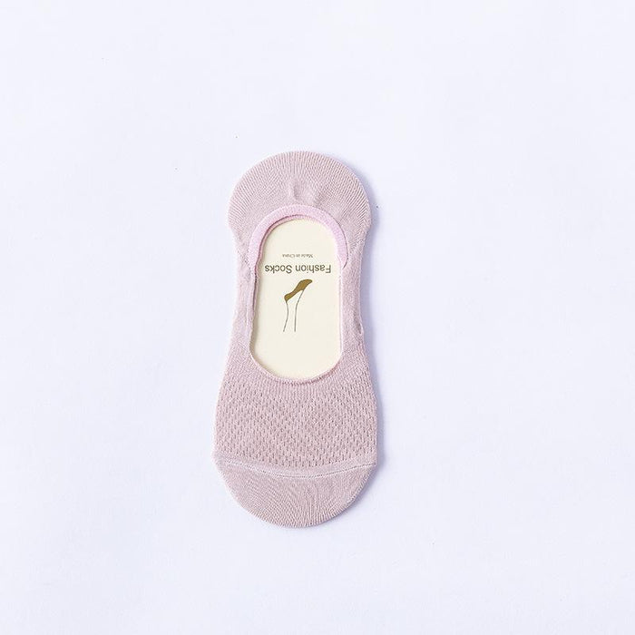 Spring and Summer Thin Cotton Colored Mesh Women's Socks