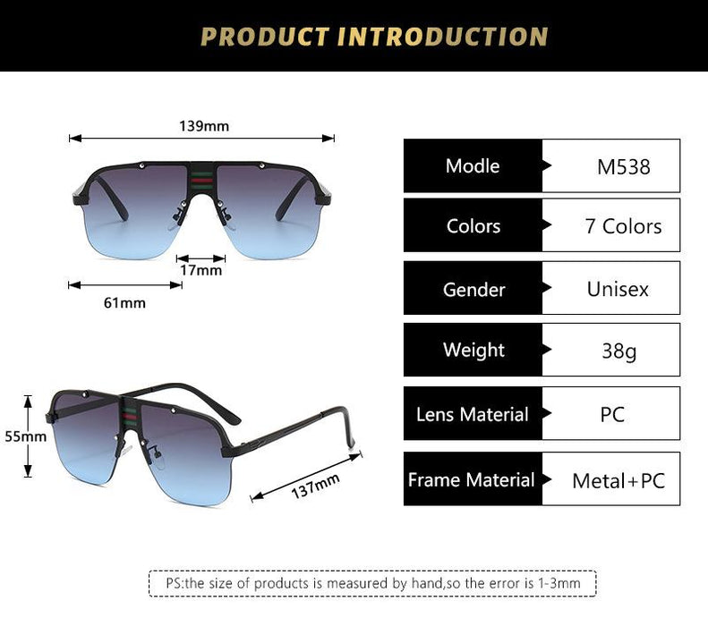 Square large frame sunglasses