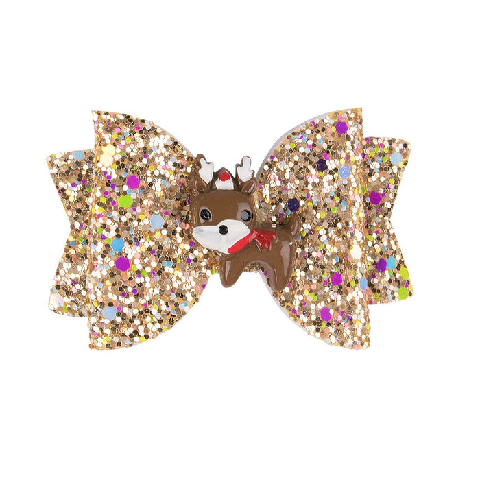 Handmade Christmas Bow Hairpin Children's Hair Clip