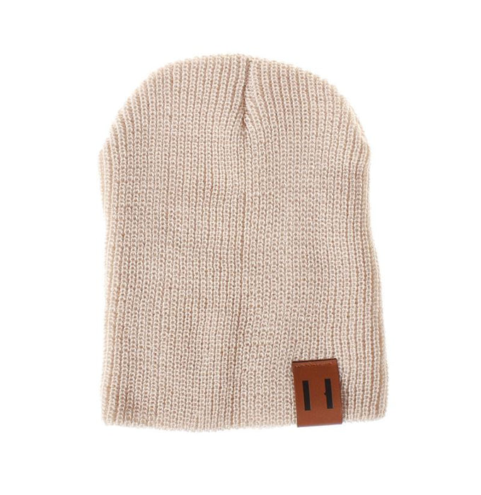 Kids Solid Knitted Beanies