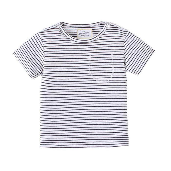 Boys' short sleeve T-shirt round neck STRIPE TOP