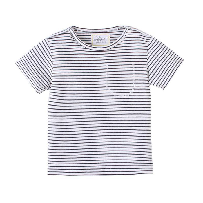 Boys' short sleeve T-shirt round neck STRIPE TOP