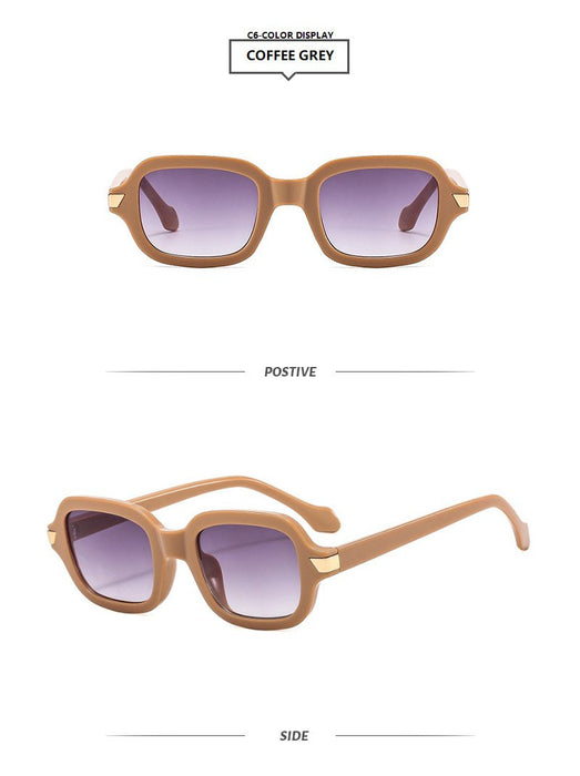 Square small frame color Sunglasses