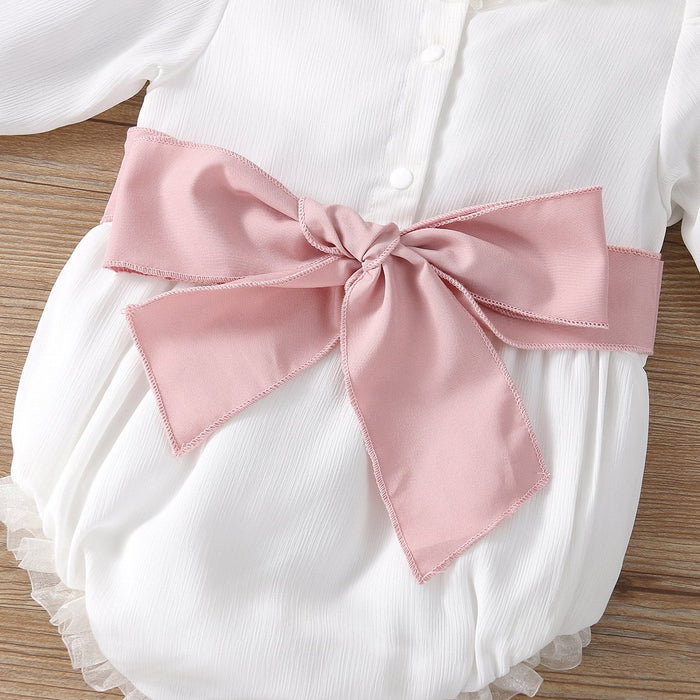 White mesh Collar Chiffon baby triangle