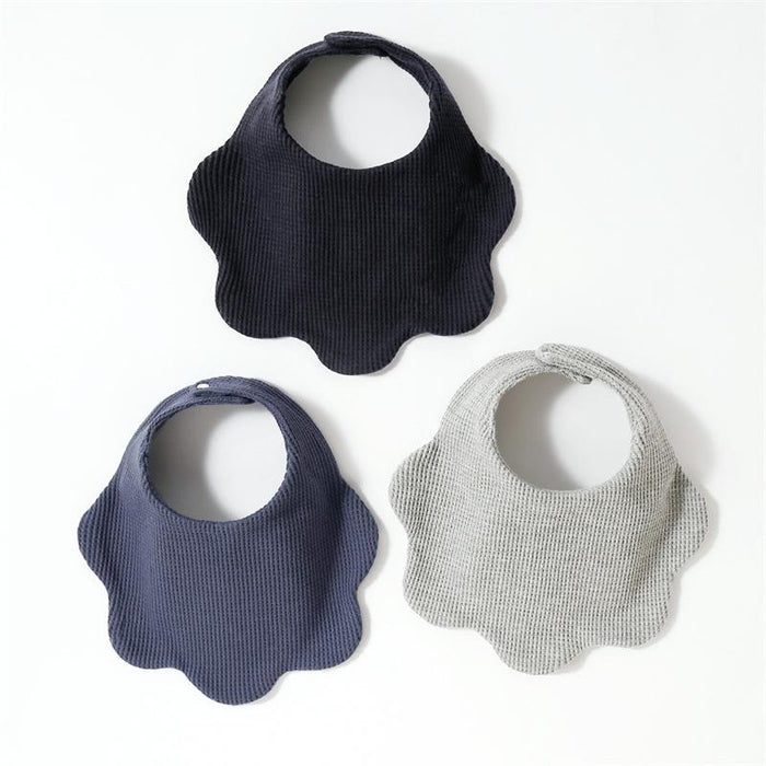 Cotton Waffle Towel Baby Petal Shaped Bib
