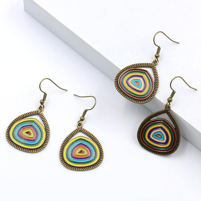 Women's Bohemian Vintage colour Water Drop Earrings