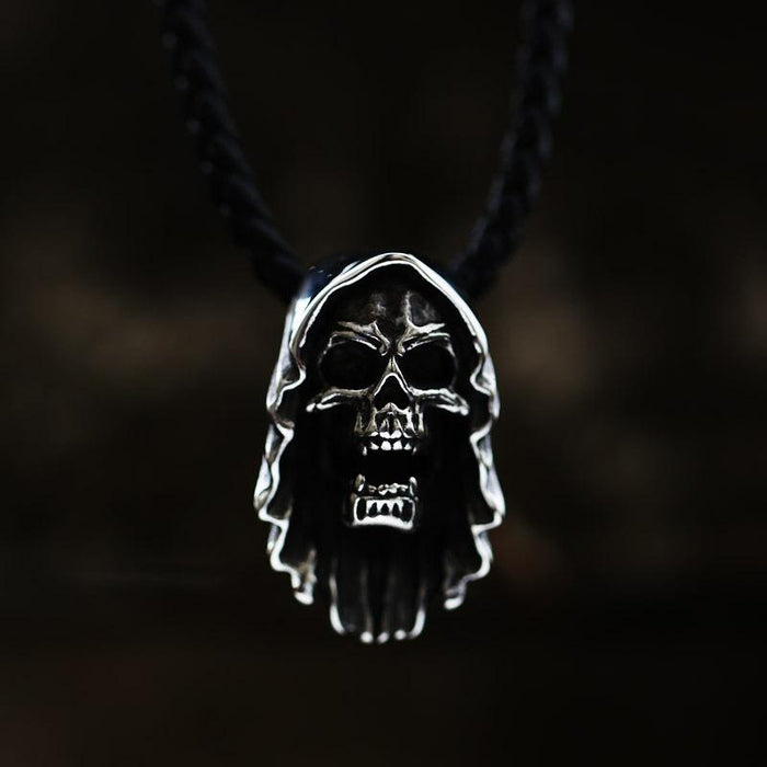 Punk Style Skull Titanium Steel Pendant Men's Necklace Jewelry