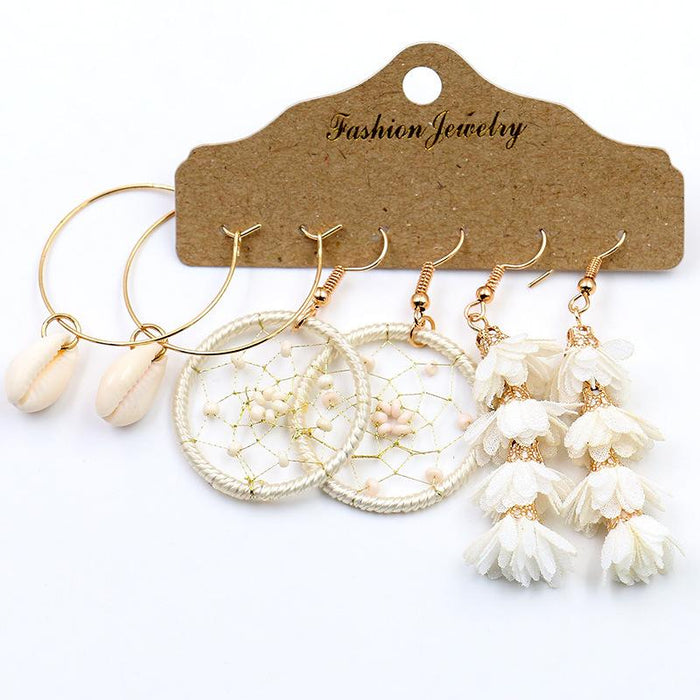 3 pairs/set Earrings Bohemian Style Jewelry X0X36193