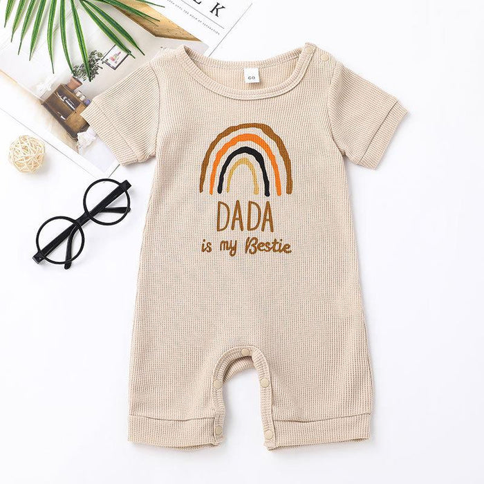 Summer Rainbow Printed Baby Jumpsuit