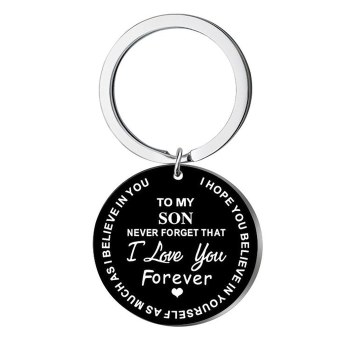 TO MY DAUGHTER/SON Stainless Steel Jewelry Round Keychain