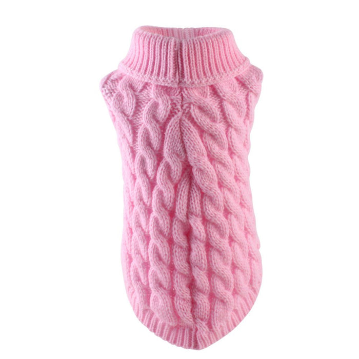 High collar knitted pet cat and dog clothes