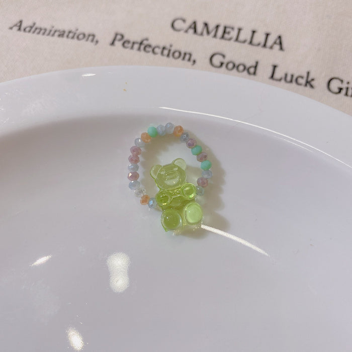 Candy Bear Pearl Beaded Ring