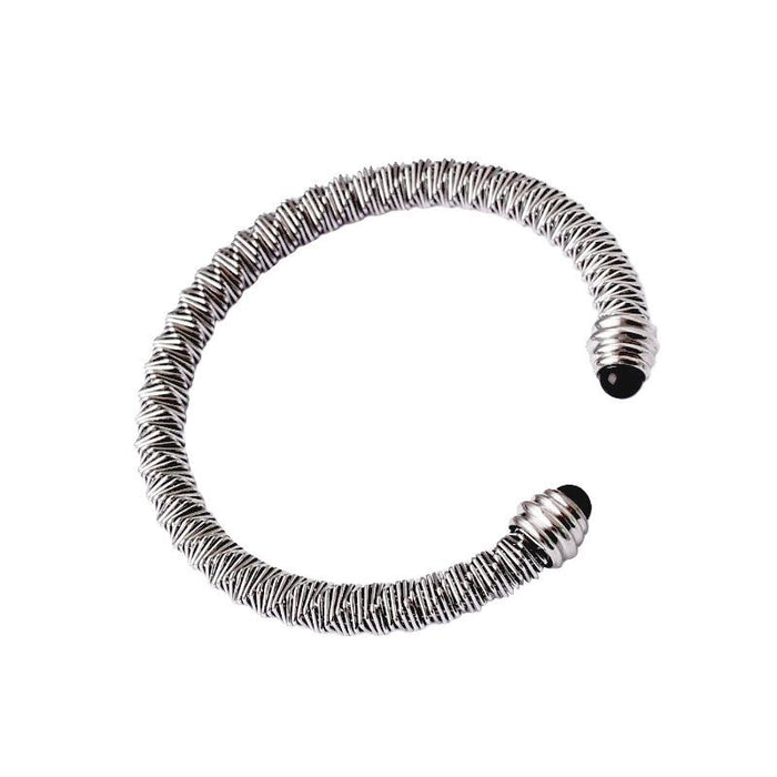 New Stainless Steel Cable C-type Adjustable Bracelet Bangle