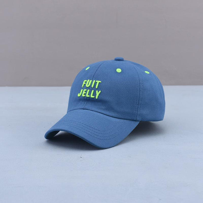 Candy Color Children's Embroidered Letter Sunshade Baseball Cap