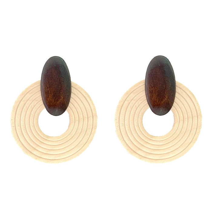 Exaggerated Geometric Large Round Earrings Jewelry