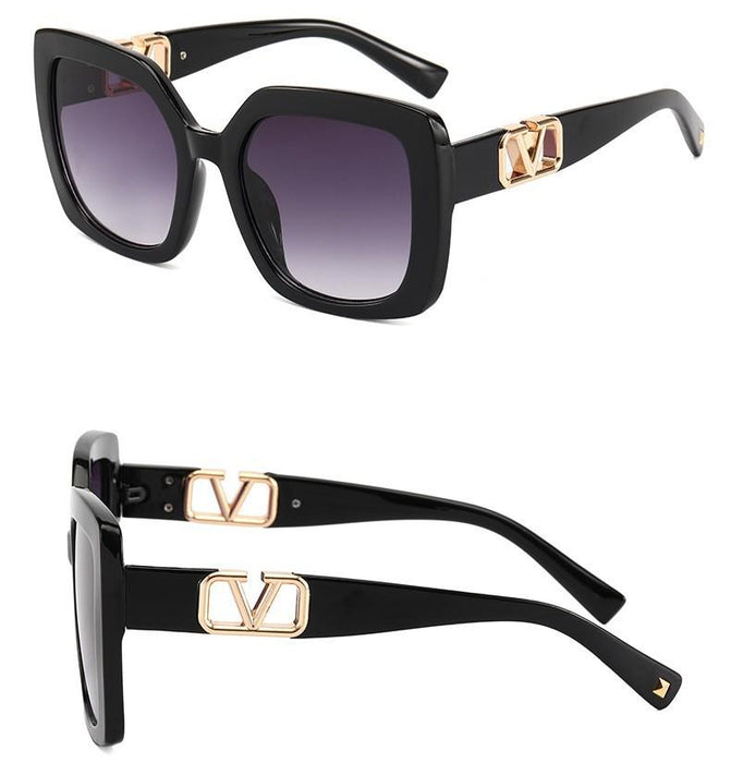 Box fashion sunglasses large frame sunglasses