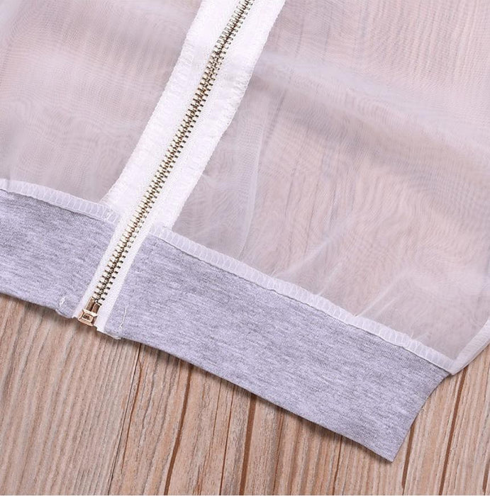 Sleeveless vest top breathable rainbow sunscreen solid striped shorts