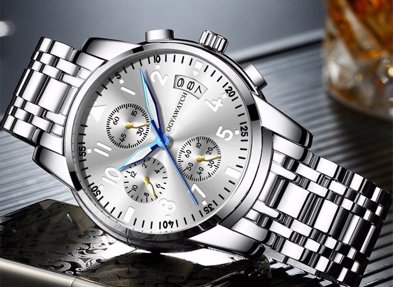 New Business Watch Retro Design Steel Band Quartz Wristwatch