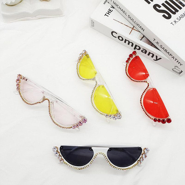 Fashion Multicolor Half Frame Sunglasses