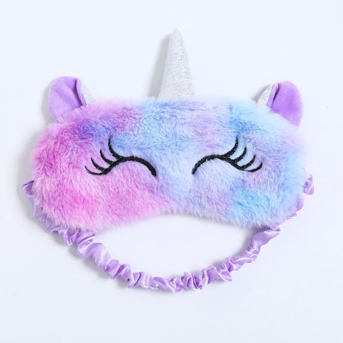 Cartoon Cute Plush Shading Unicorn Blindfold Eye Mask
