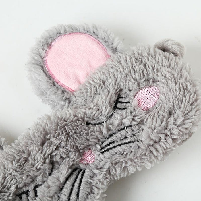 Cartoon Pink Plush Rabbit Three-dimensional Blindfold