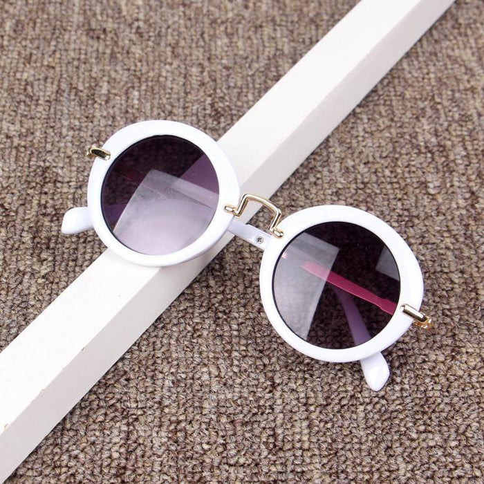 Children's sunglasses and sunglasses retro round frame metal