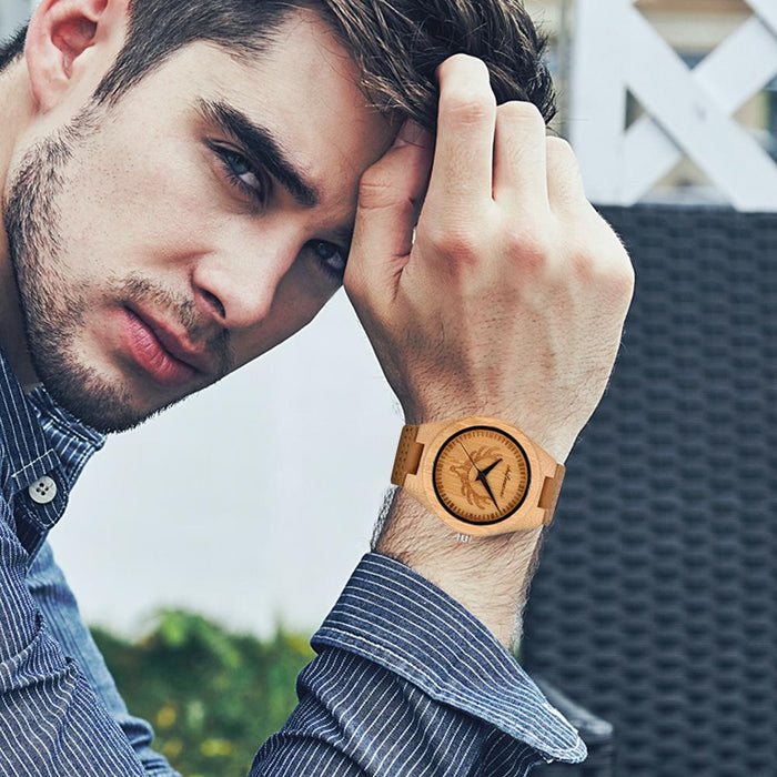 New Simple Fashionable Bamboo Wood Neutral Wood Quartz Watch