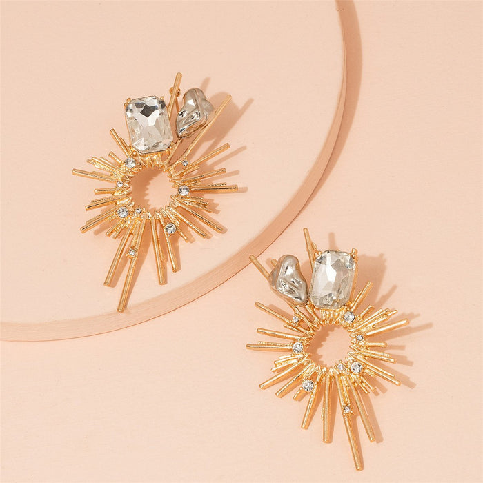 Fashion Personality Geometric Glass Cutout Women's Earrings