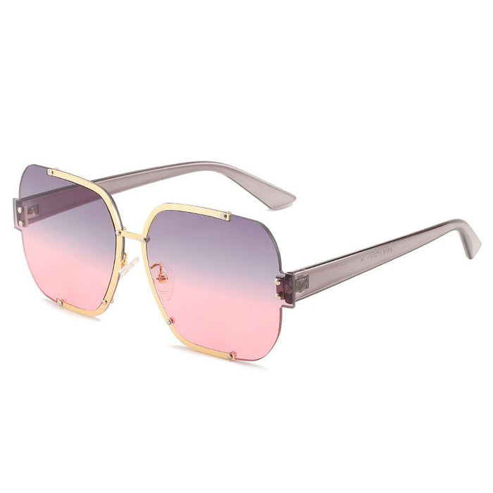 Metal half frame personalized Sunglasses ocean piece