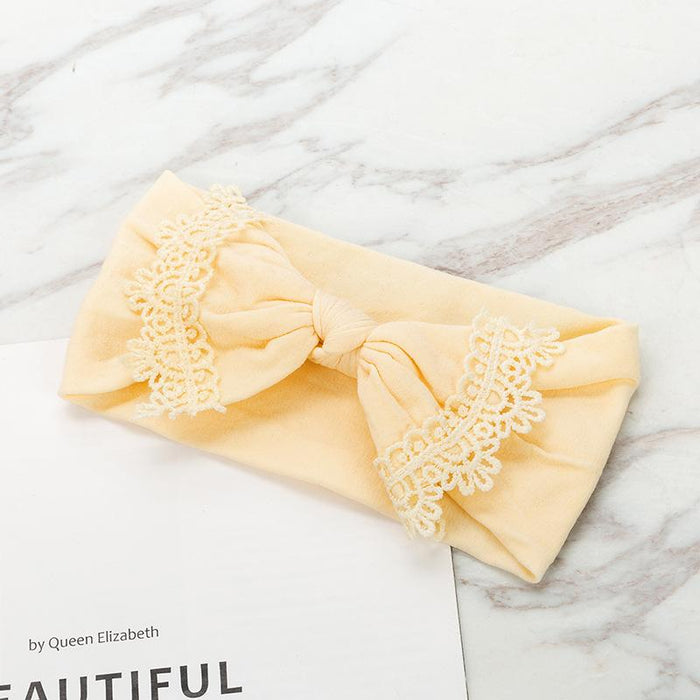 Nylon Children's Hair Band Soft Silk Stockings Baby Headband Lace Bow Hair Ornament