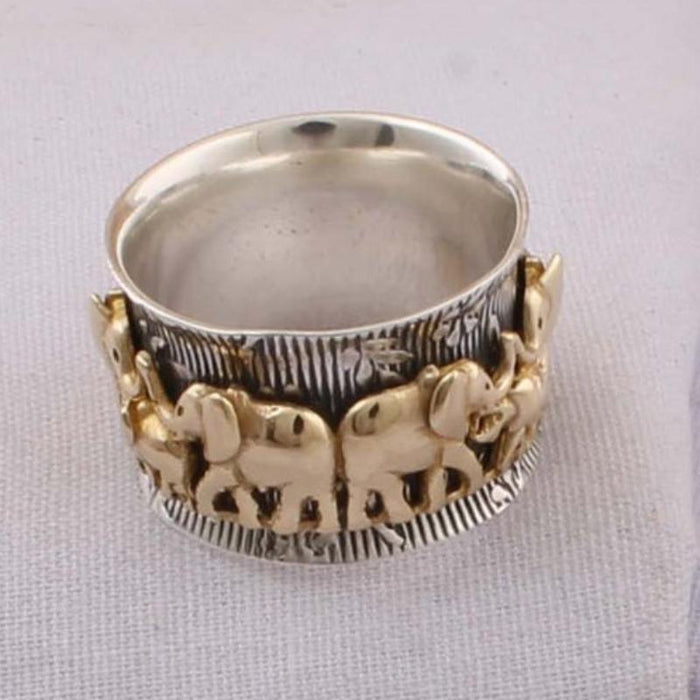 Fashoin Jewelry Gold Plated Elephant Rings