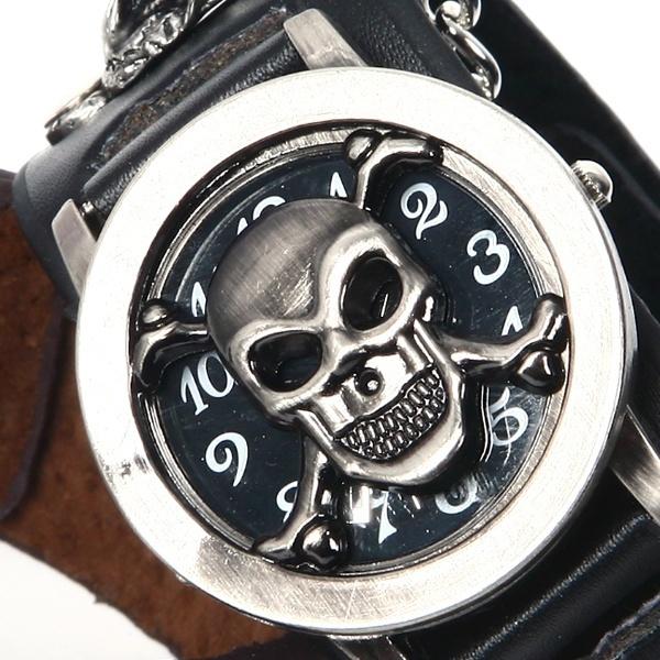 Men's Skull Watch Clamshell Creative Wristwatch Men Bracelet Watches