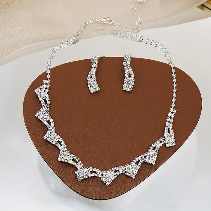 Simple and fashionable female Necklace Earring Set chain