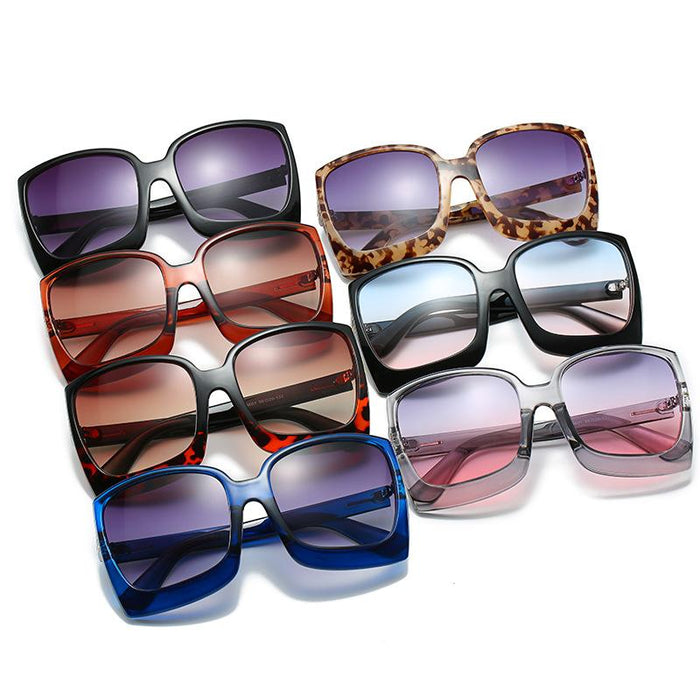 Large Frame Colorful Real Film Sunglasses