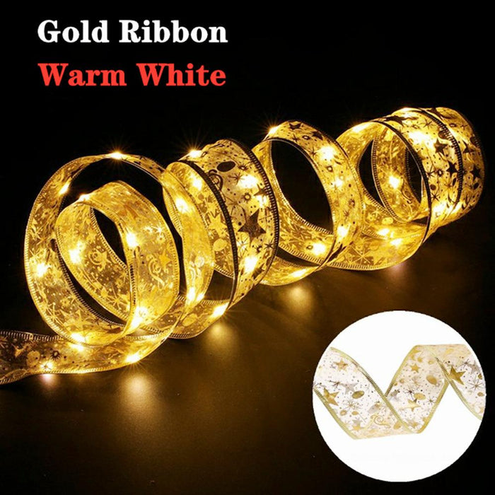 Ribbon Fairy Light Christmas Decoration 2022