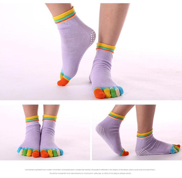 Cotton Yoga Cute Five-finger Socks