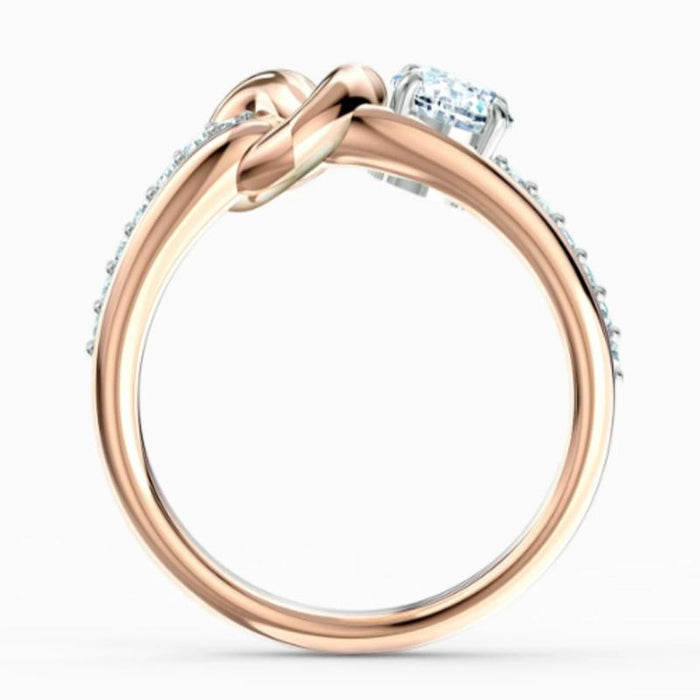 Luxury Women Jewelry Heart White Zircon Ring