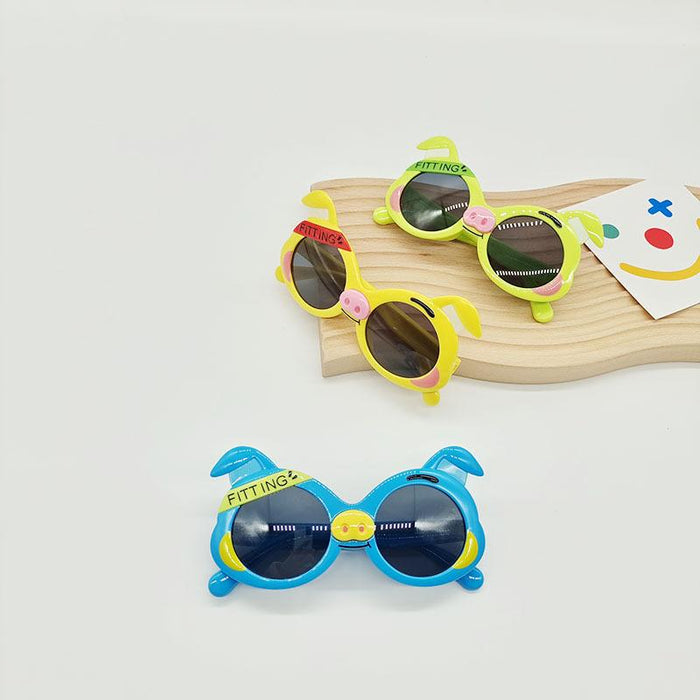 Cartoon Pig Anti Ultraviolet Silicone Children's Sunglasses