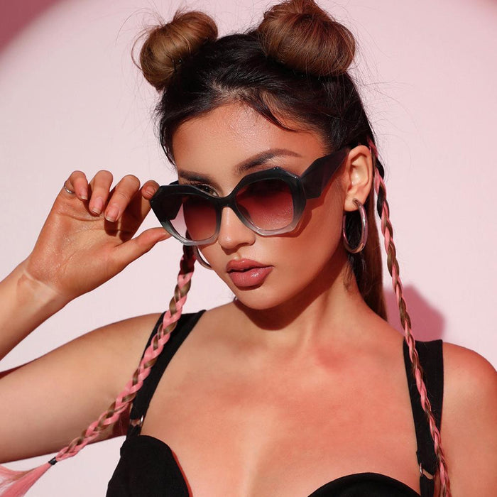 Polygonal light luxury simple contrast Sunglasses