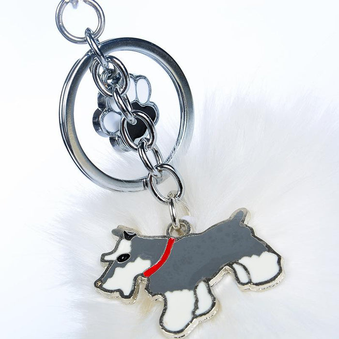 Small Dog Cat Dog Pet Metal Keychain