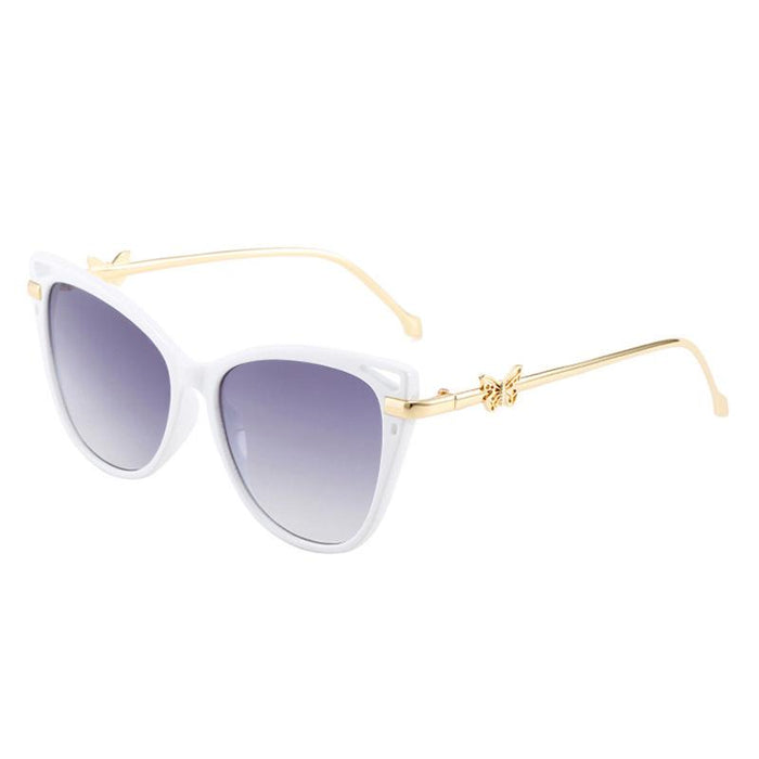 Cat Eye Sunglasses personality butterfly metal sunglasses