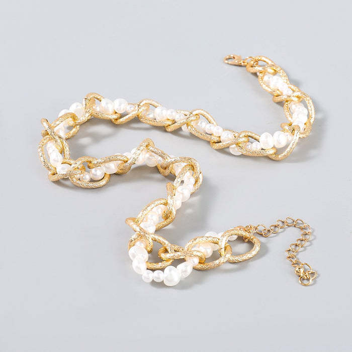 Women's Jewelry Vintage Simple Pearl Winding Necklace